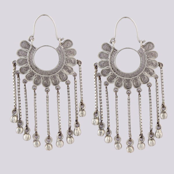 Bohemian Silver Earrings - Image 2