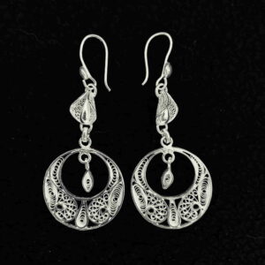 Classic Chandbali - Silver Filigree Earring