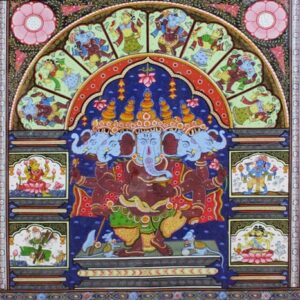 GiTAGGED-Orissa-Pattachitra-Ganesha-Tale-of-Birth-67-44-Inches