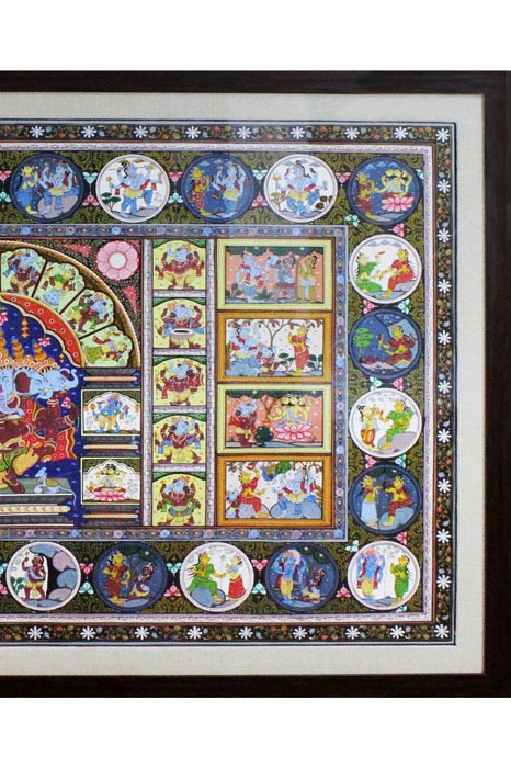 GiTAGGED-Orissa-Pattachitra-Ganesha-Tale-of-Birth-67-44-Inches - Image 6
