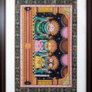 GiTAGGED-Orissa-Pattachitra-Jagannath-Subadra-Balrama-24-18-Inches