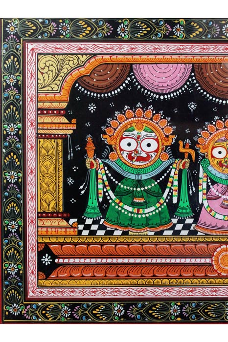 GiTAGGED-Orissa-Pattachitra-Jagannath-Subadra-Balrama-24-18-Inches - Image 6