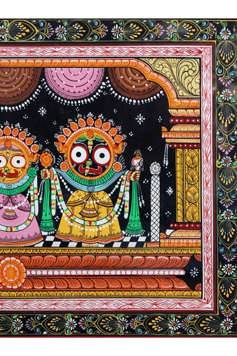 GiTAGGED-Orissa-Pattachitra-Jagannath-Subadra-Balrama-24-18-Inches - Image 5