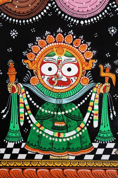 GiTAGGED-Orissa-Pattachitra-Jagannath-Subadra-Balrama-24-18-Inches - Image 4