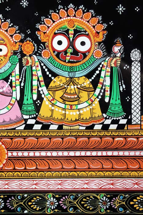 GiTAGGED-Orissa-Pattachitra-Jagannath-Subadra-Balrama-24-18-Inches - Image 2
