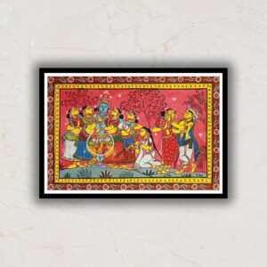Krishna-Raas-Leela-Pattachitra-Art-Painting-For-Home-Wall-Art-Decor