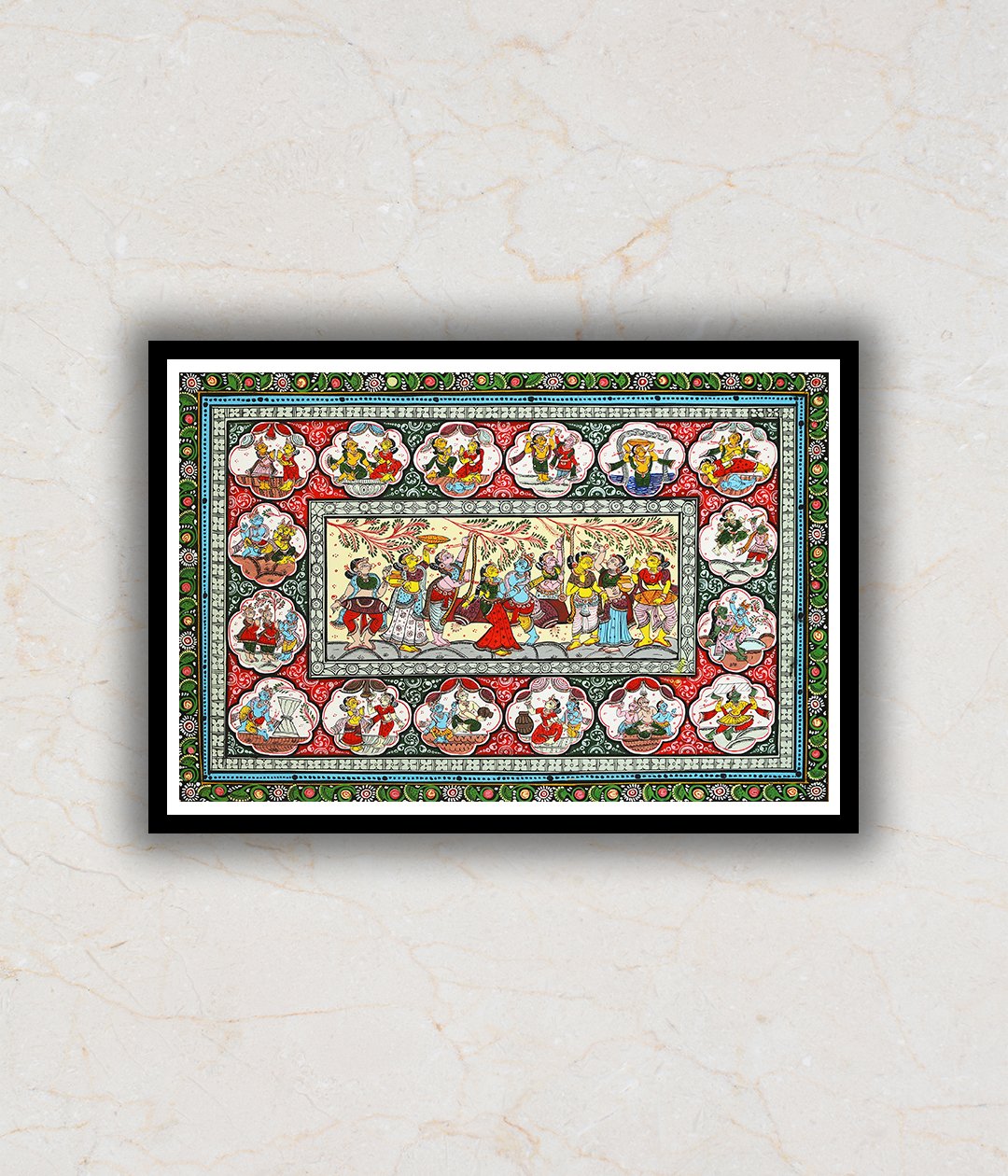 Krishna-ji-Journey-Pattachitra-Art-Painting-For-Home-Wall-Art-Decor