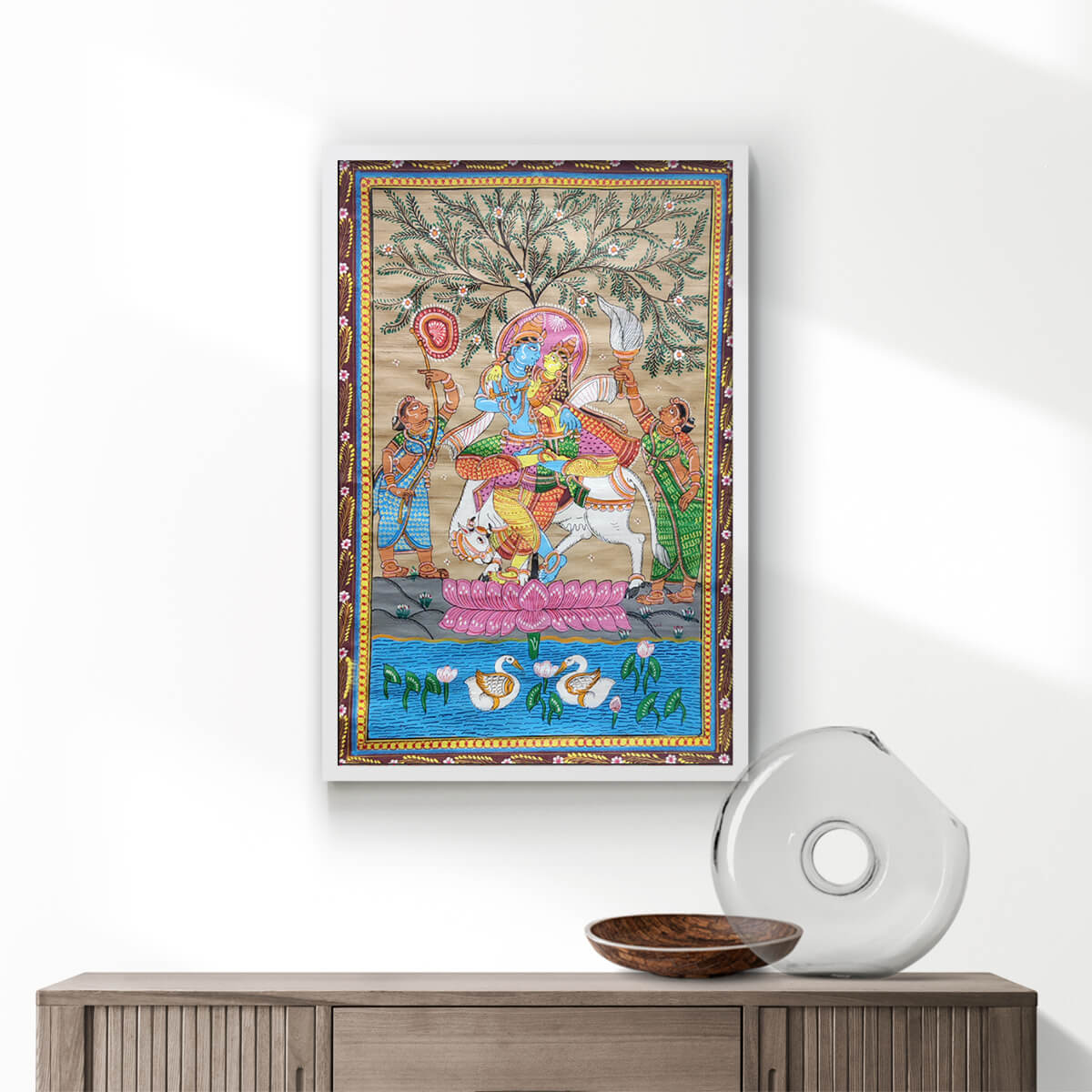 Krishna_Rasleela_Patta_Tussar_Painting-10 - Image 2