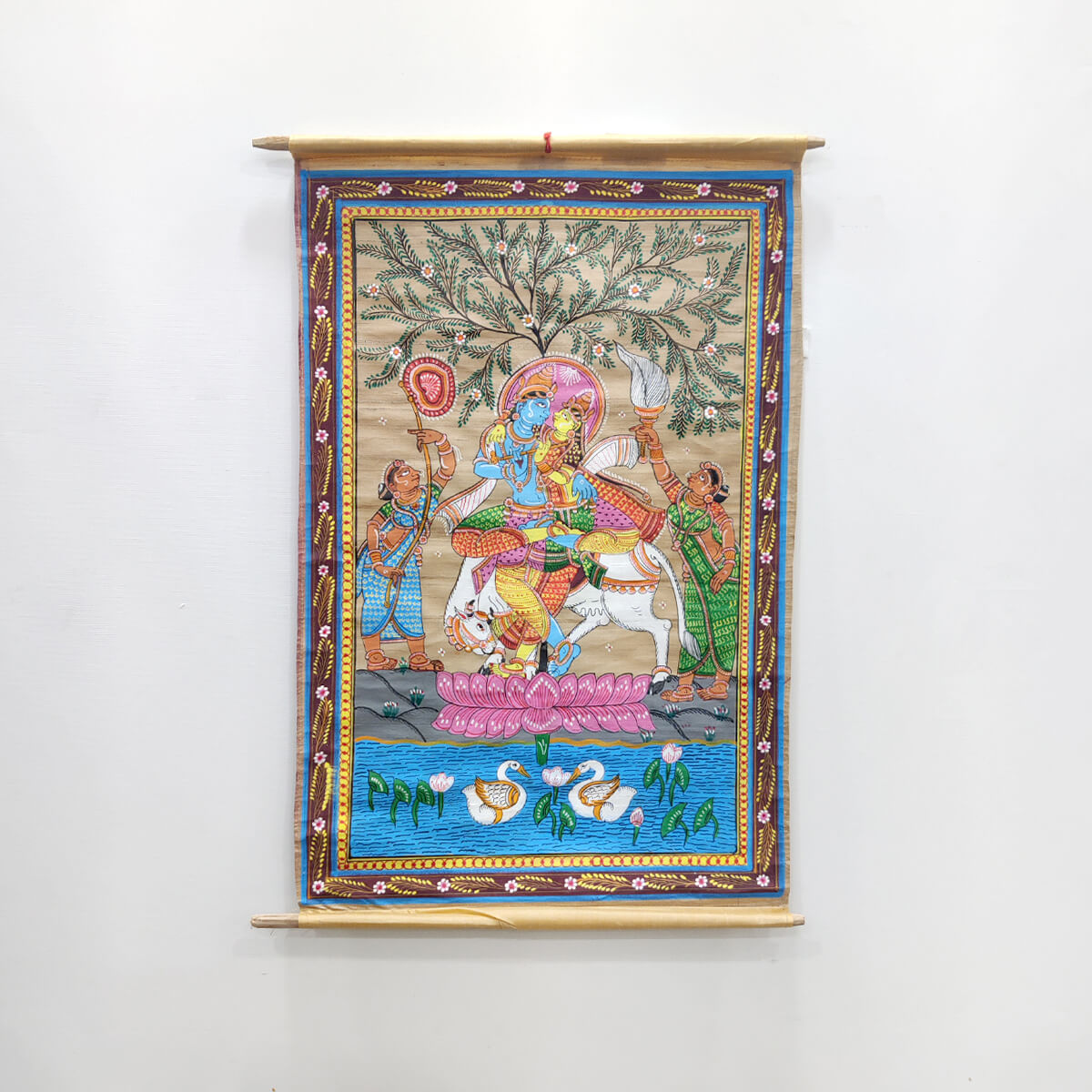 Krishna_Rasleela_Patta_Tussar_Painting-10