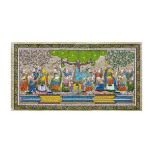 Krishna_Rasleela_Patta_Tussar_Painting-5