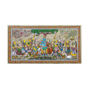 Krishna_Rasleela_Patta_Tussar_Painting-6
