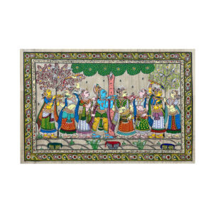 Krishna_Rasleela_Patta_Tussar_Painting-8