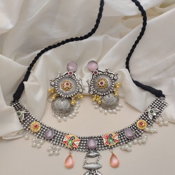 LEHAR Fusion Necklace Earrings Set - Image 2