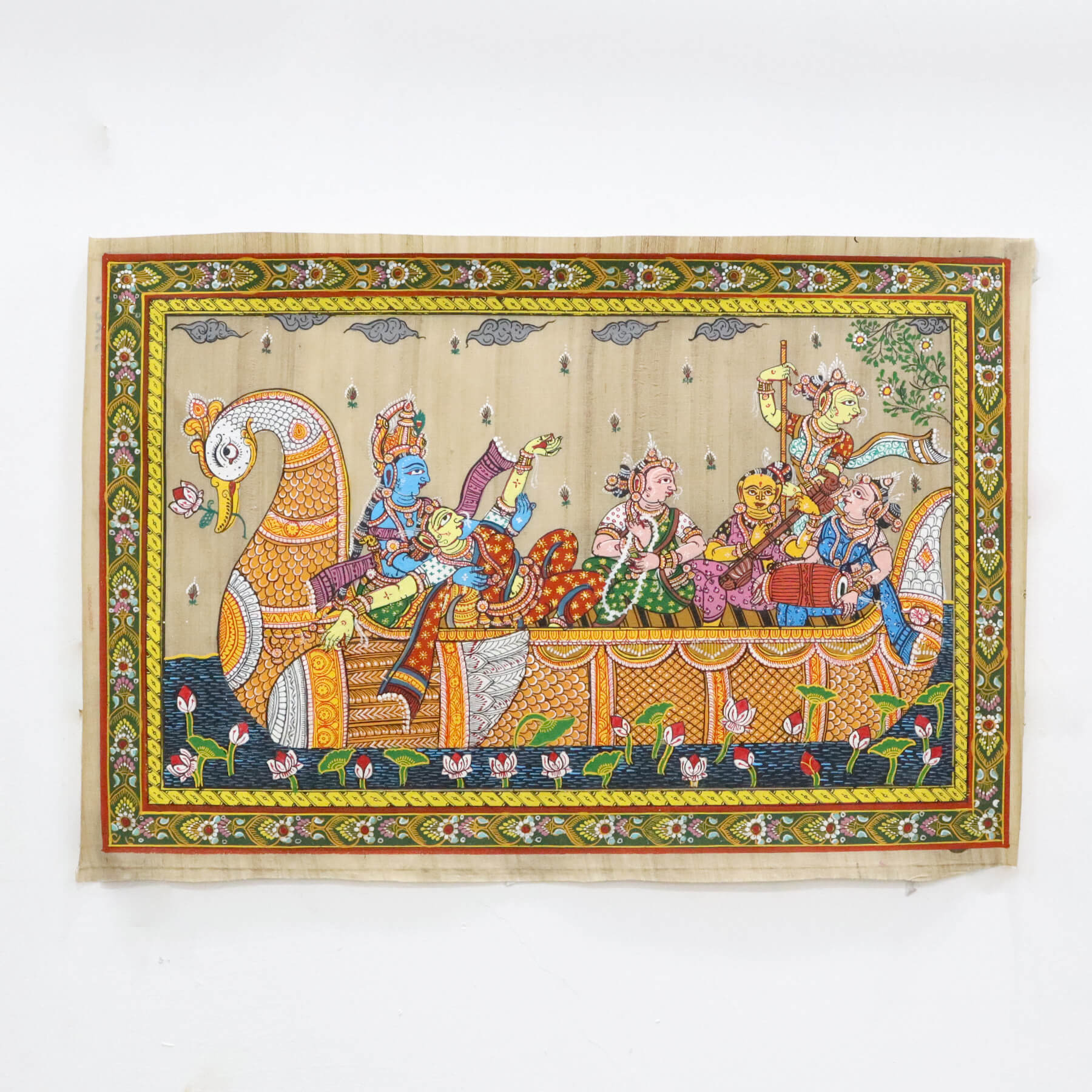 Lord_Krishna_with_Gopi_NabaKeli_Patta_Tussar_Painting