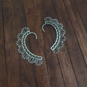 MINAL-Oxidised-Lotus-Earclips-Earcuffs