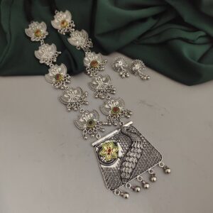 Maahi Peacock Necklace Earrings Set