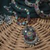 Multicolor-necklace-earrings-set-with-Bangles-Pair_ - Image 2