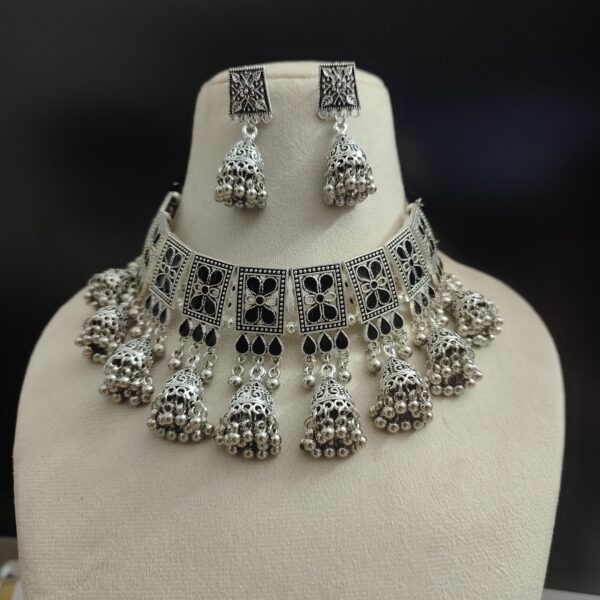 NIHARIKA-Meenakari-Jhumki-Choker-Jewellery-Set