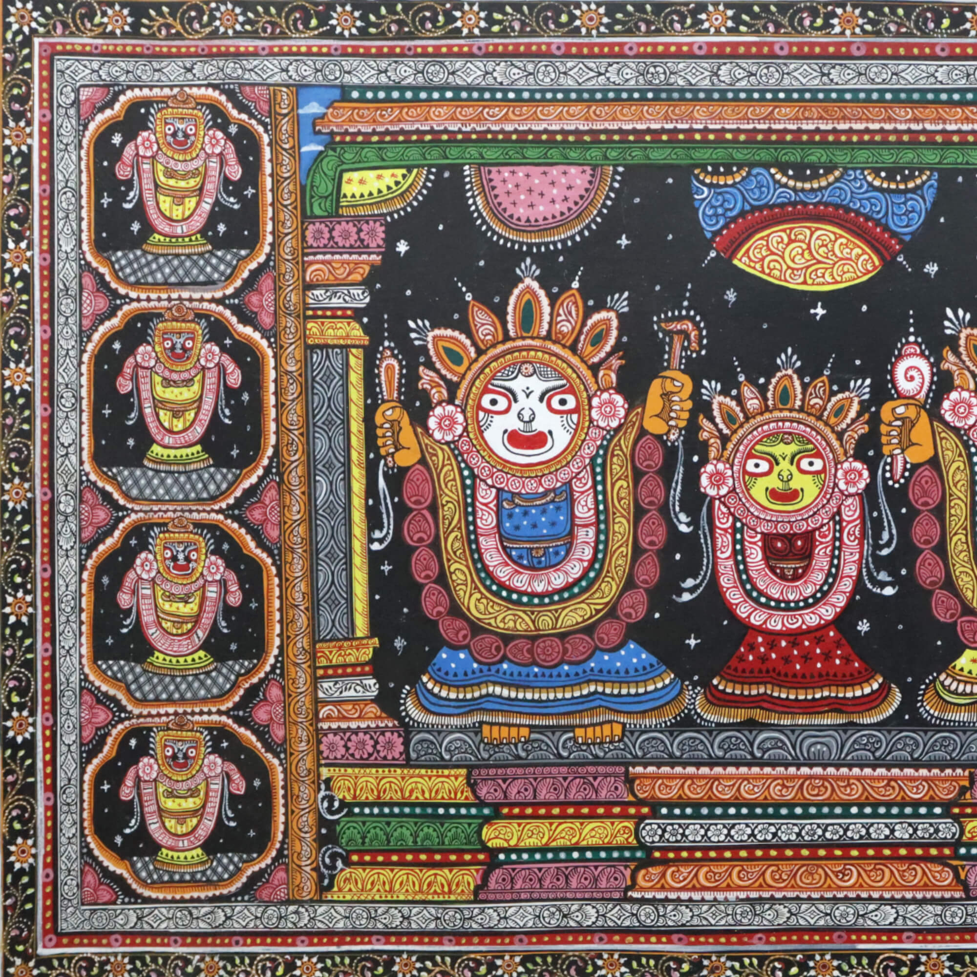 Patta_Painting_of_Lord_Jagannatha_Balabhadra_and_Subhadra - Image 3