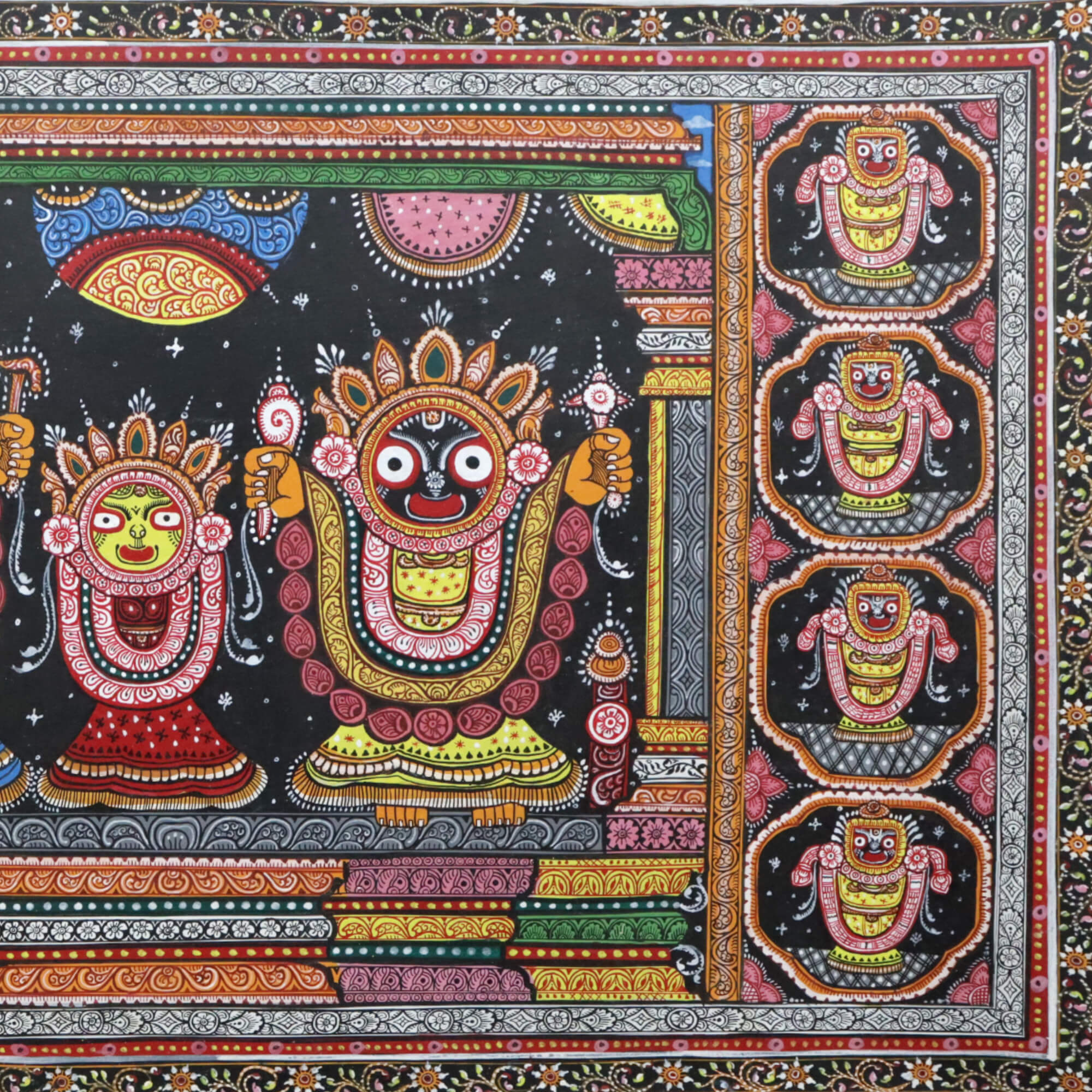 Patta_Painting_of_Lord_Jagannatha_Balabhadra_and_Subhadra - Image 2