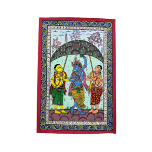 Patta_Painting_of_Lord_Krishna_Lifting_Up_The_Govardhan_Hill-1