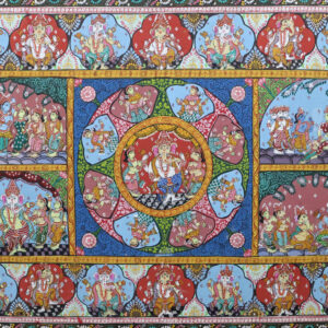 Patta_Painting_of_Shree_Krishna_and_Ganesha