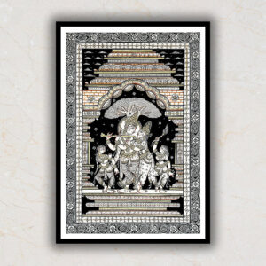 Radhe-Krishna-Darbar-Pattachitra-Art-Painting-For-Home-Wall-Art-Decor