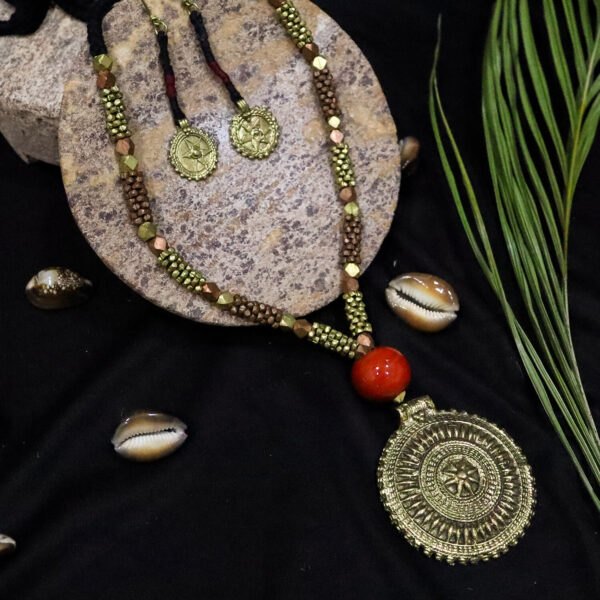 Tribal Jewellery Necklace With Earrings-14