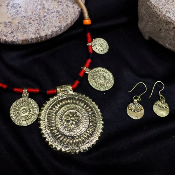 Tribal Jewellery Necklace With Earrings-15