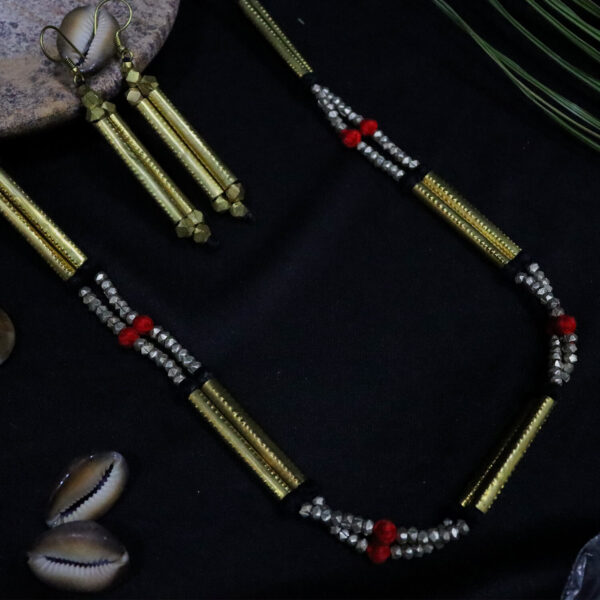 Tribal Jewellery Necklace With Earrings-17