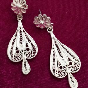 SNOWBELLFLORAL VINTAGE FILIGREE EARRINGS