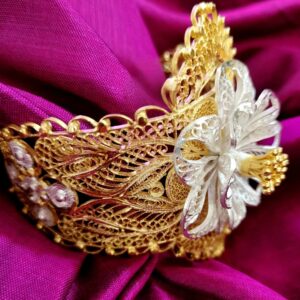 SHAHI SWARNA-ROOPAANTIQUE SILVER FILIGREE KADA