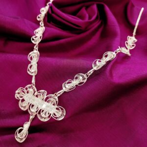 RIBBONS OF FATEMODERN SILVER FILIGREE NECKPIECE