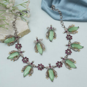 AHANYA Oxidised Necklace set