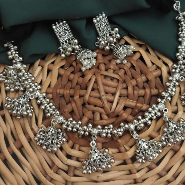 Akshara Jhumki Necklace Earrings Set - Image 2