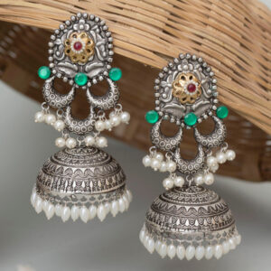 Aneevra Oxidised Jhumka