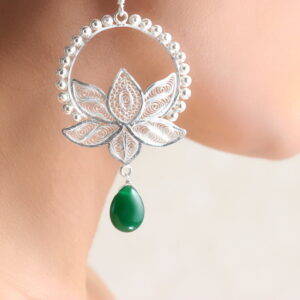 Aurima Filigree Work Silver Earrings