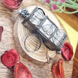 Boho Fashionistas Oxidised Silver Ring for Women