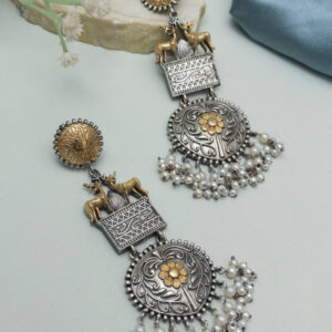 Brishna Oxidised Earrings
