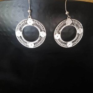 Concentric Delights - Silver Filigree earrings