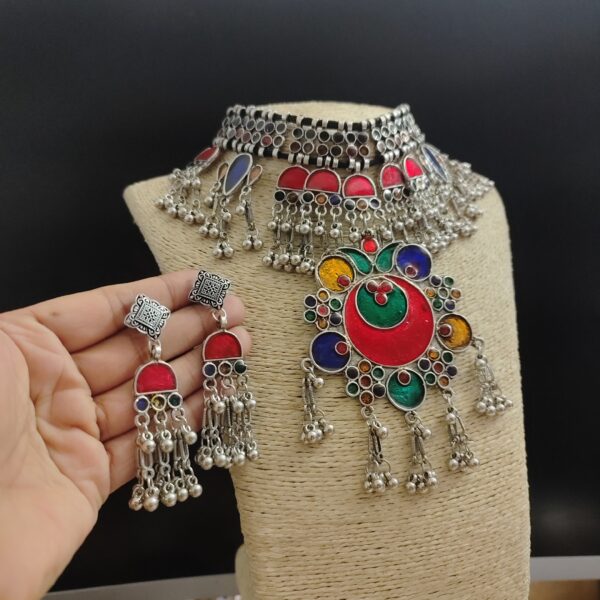 DHRITI Afghan Necklace Earrings Set