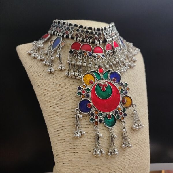 DHRITI Afghan Necklace Earrings Set - Image 4