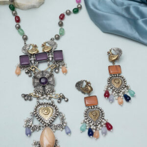 Dakshayni Oxidised Necklace set