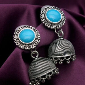 Dome Oxidised Jhumka