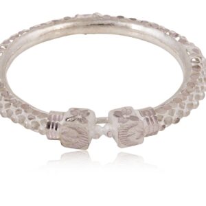Gajra 2 - Thick Silver Filigree bangle