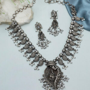 Gauravi Ganesh oxidised Necklace set