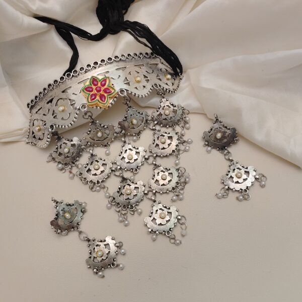 HRISHA Choker Necklace Earrings Set