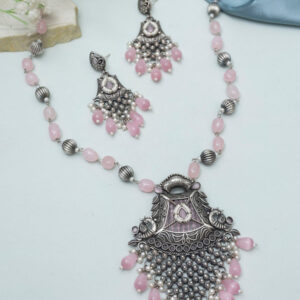 Haneesha Oxidised Necklace set