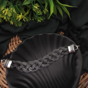 Idika German Silver Sleek Choker Necklace