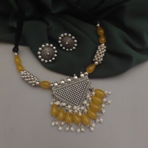 Inaya Oxidised Ghungroo Necklace Set